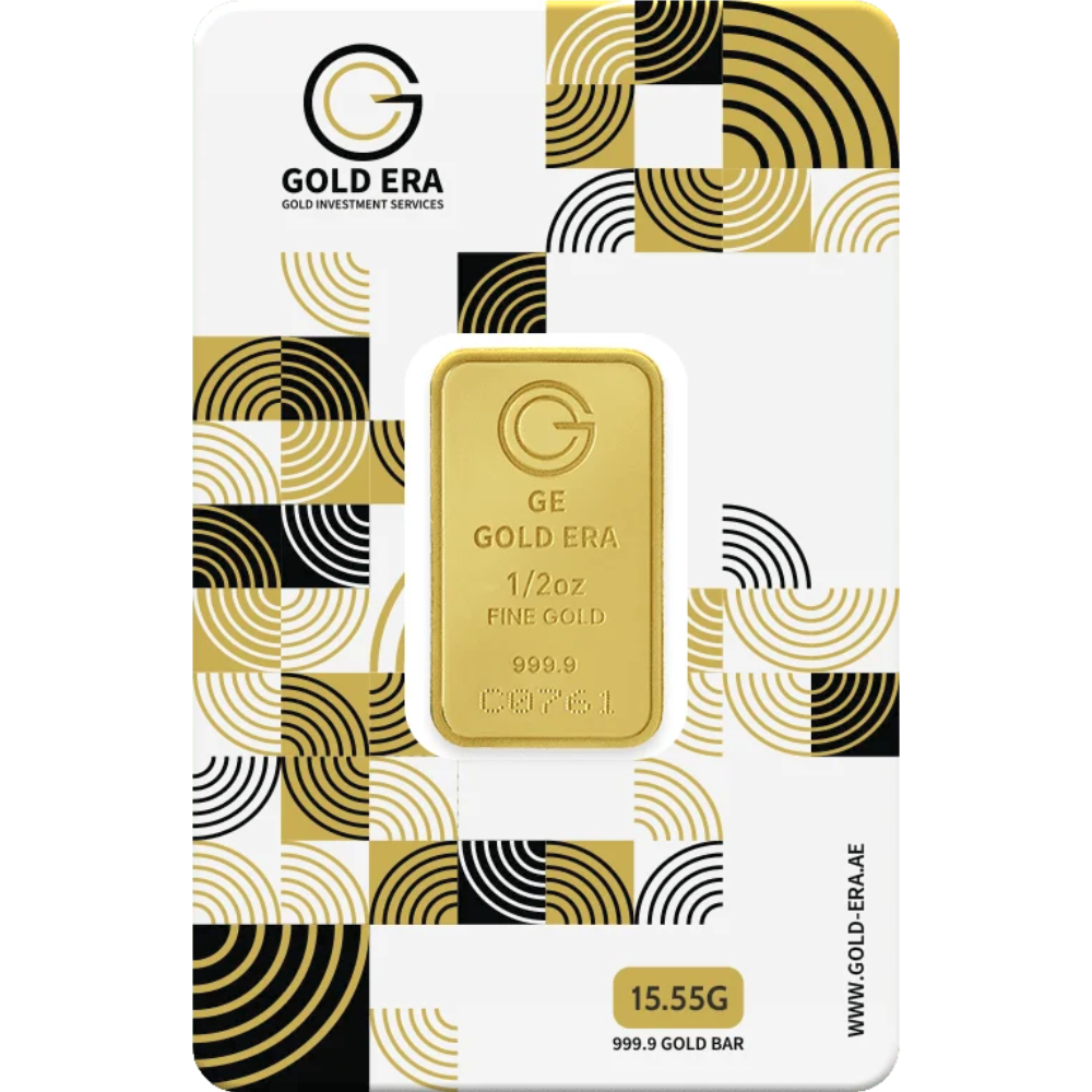 Gold Era minted Gold bar 0.5oz, 999.9 fine – made in UAE