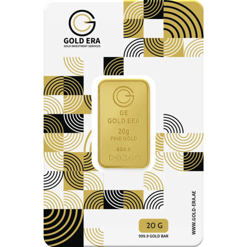 Gold Era minted Gold bar 20g, 999.9 fine – made in UAE