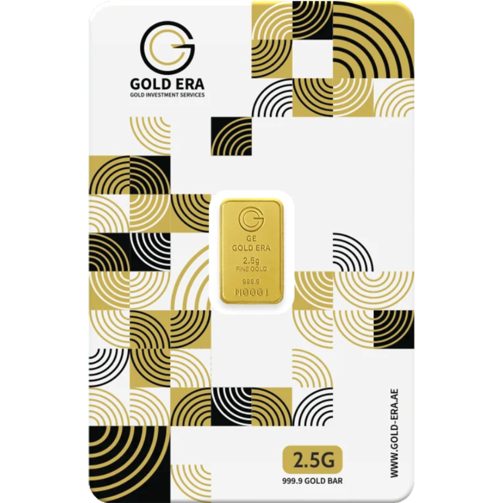 Gold Era minted Gold bar 2.5g, 999.9 fine – made in UAE