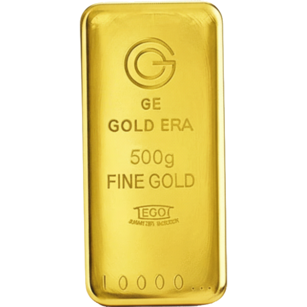 Gold Era cast Gold bar 500g, 999.9 fine – made in UAE