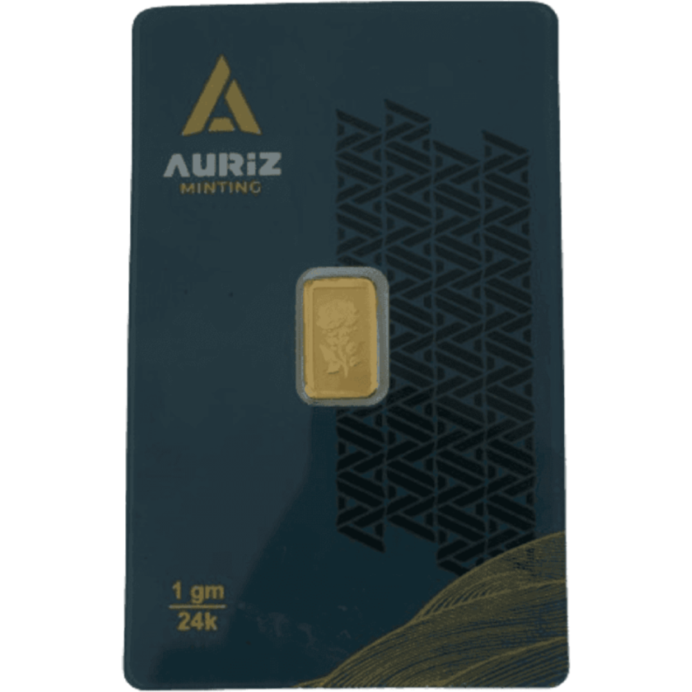 Auriz minted Gold bar 1g, 999.9 fine – made in UAE