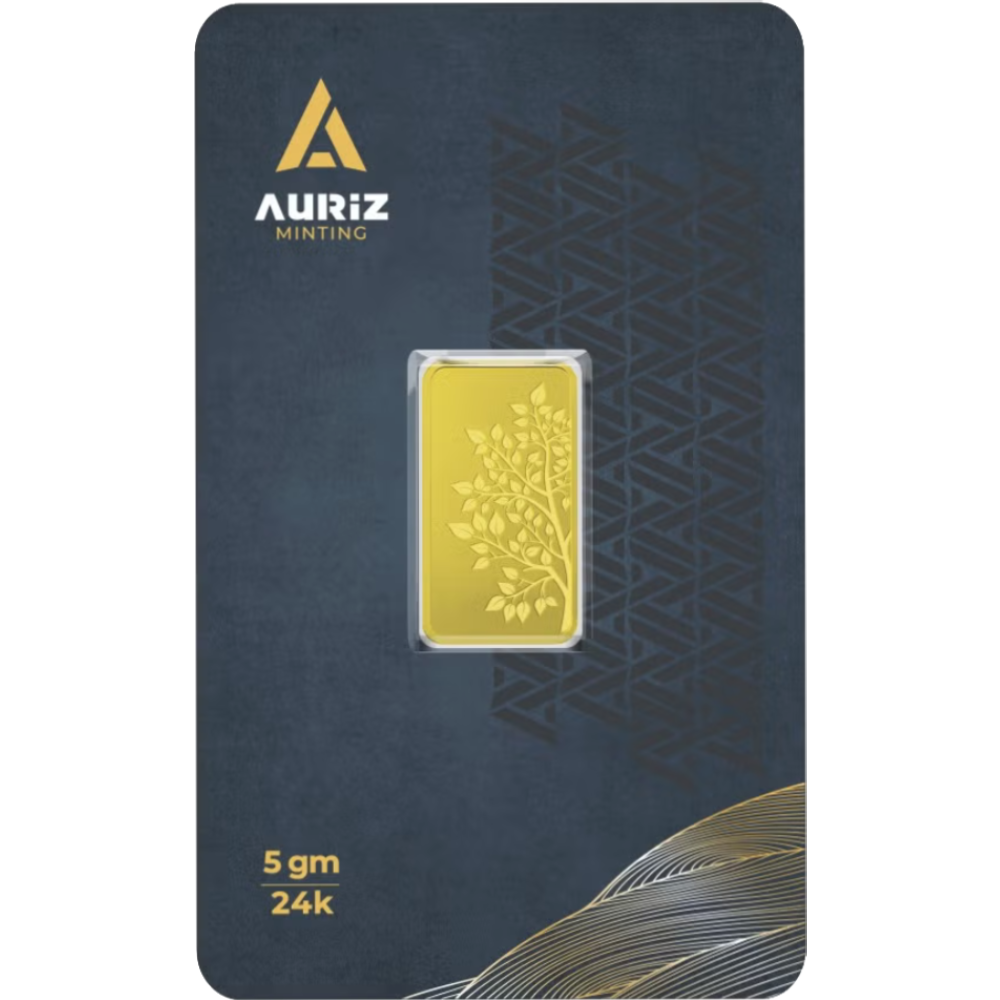 Auriz minted Gold bar 5g, 999.9 fine – made in UAE
