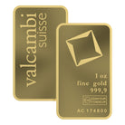 Valcambi Suisse minted Gold bar 1oz, 999.9 fine - made in Switzerland
